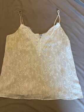 Melrose and Market Ivory Satin Lace-Trim Camisole